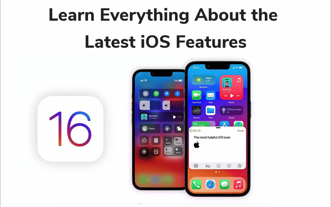 Learn Everything About the Latest iOS Features.