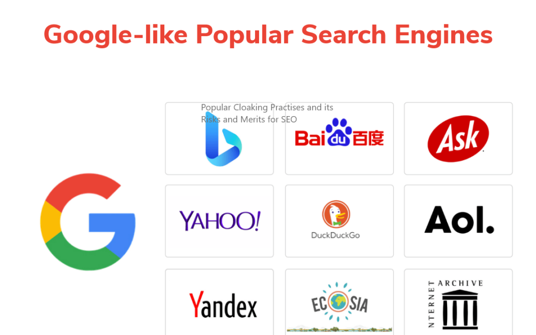 Top & Popular Search Engines like Google